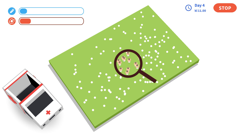 infection detective game interface