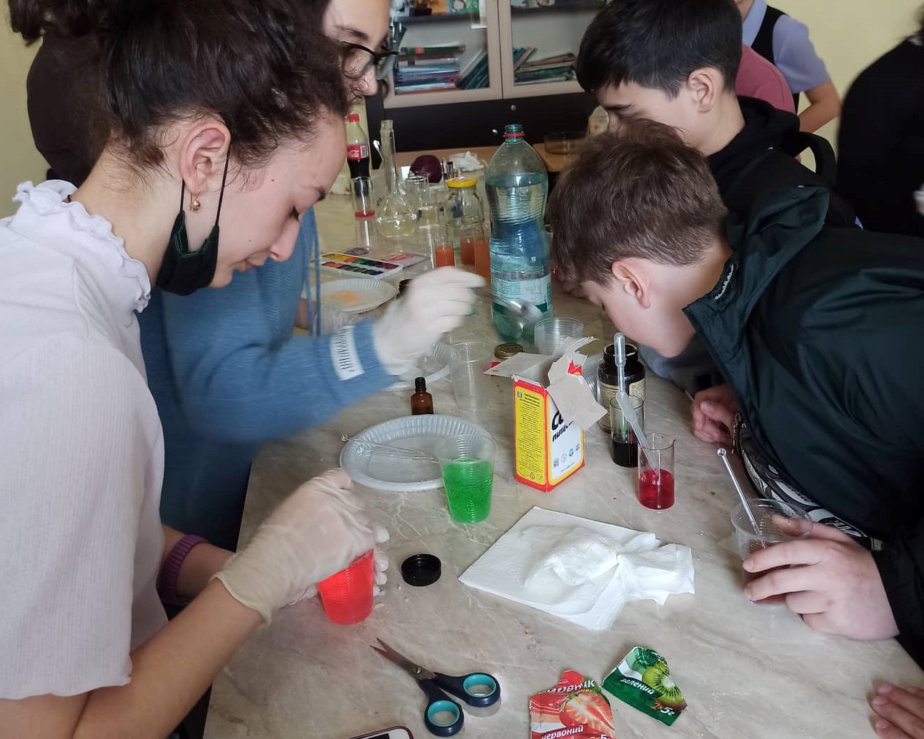 Kids doing experiments