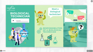 screenshot of an interactive presentation about biological technicians