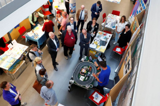 The German Science on Stage festival fair seen from above
