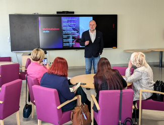 A small group of teachers during a workshop